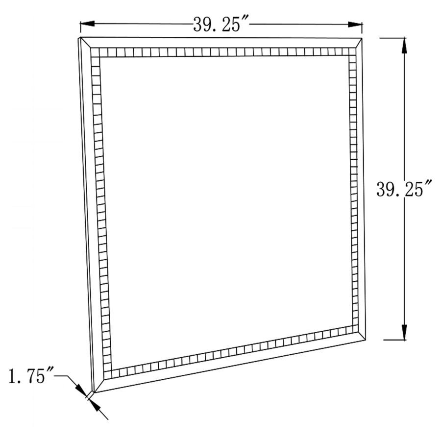 Modal Additional Images for Noelle 39 x 39 Inch Wall Mirror with LED Lighting Silver