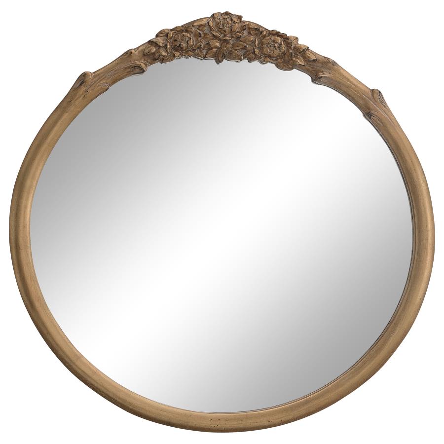 Sylvie 30 x 31 Inch French Provincial Wall Mirror Gold (image for) Sylvie 30 x 31 Inch French Provincial Wall Mirror Gold