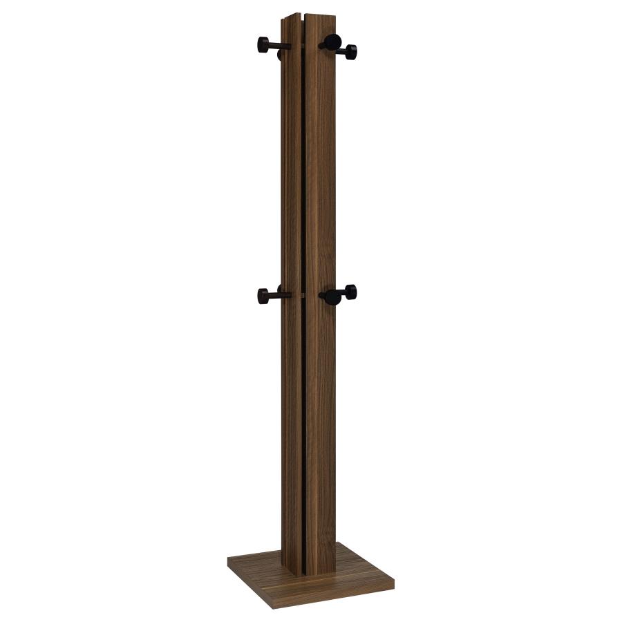 Rikkie Walnut Coat Rack Walnut and Mirror (image for) Rikkie Walnut Coat Rack Walnut and Mirror