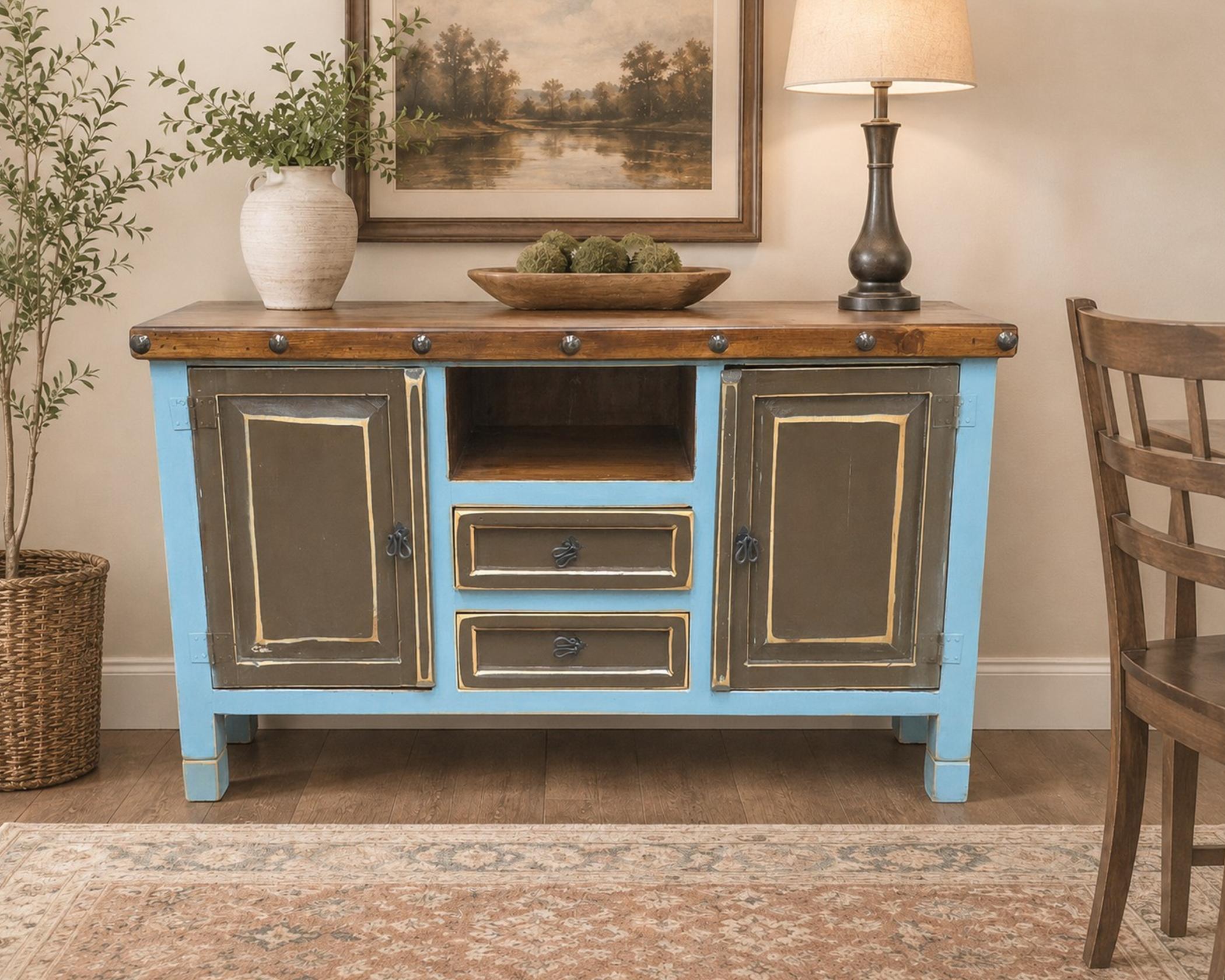 Veria Walnut Lt. Blue (1 in Stock) (image for) Veria Walnut Lt. Blue (1 in Stock)