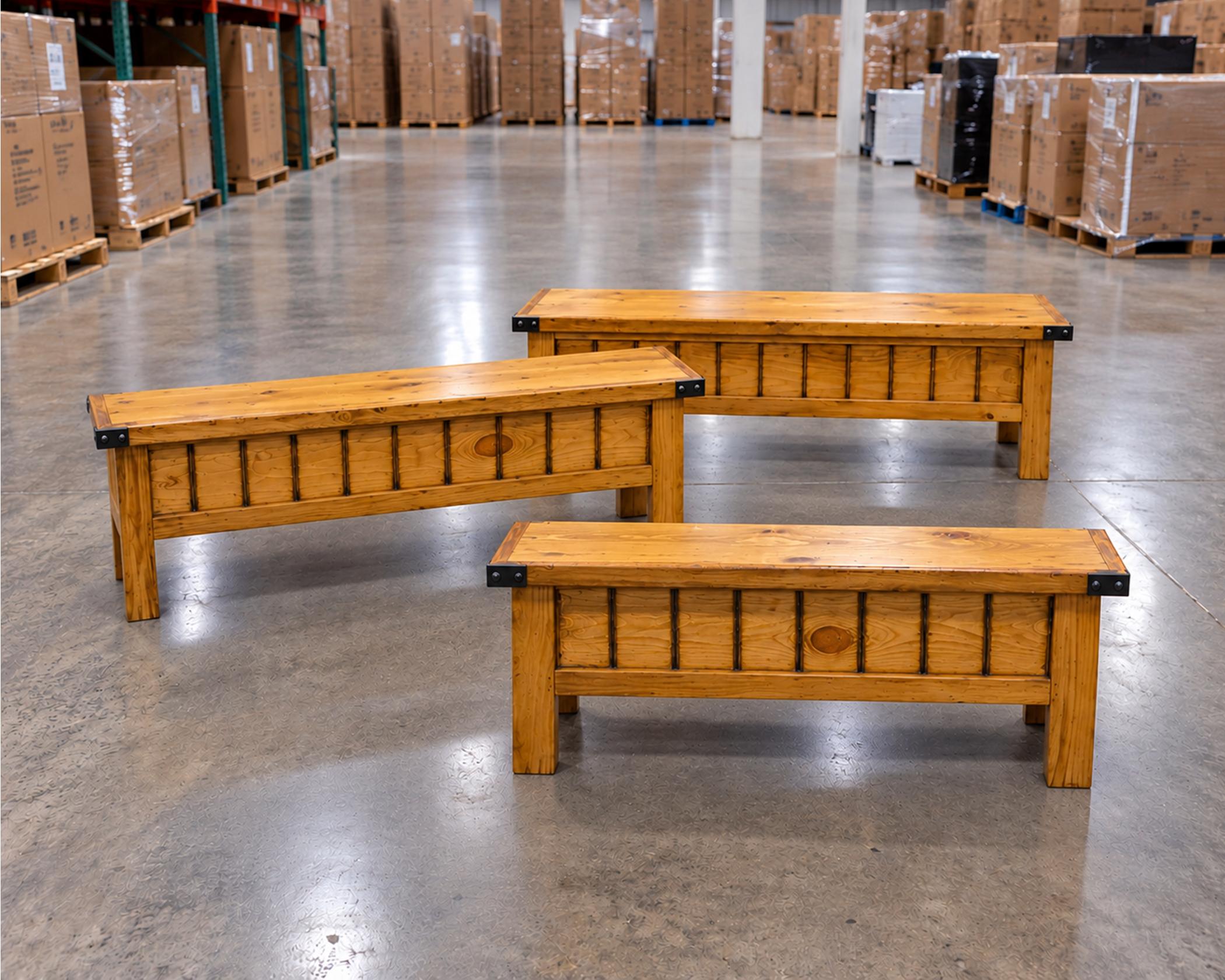 (image for) Bench Storage - Nogal 3 Sizes
